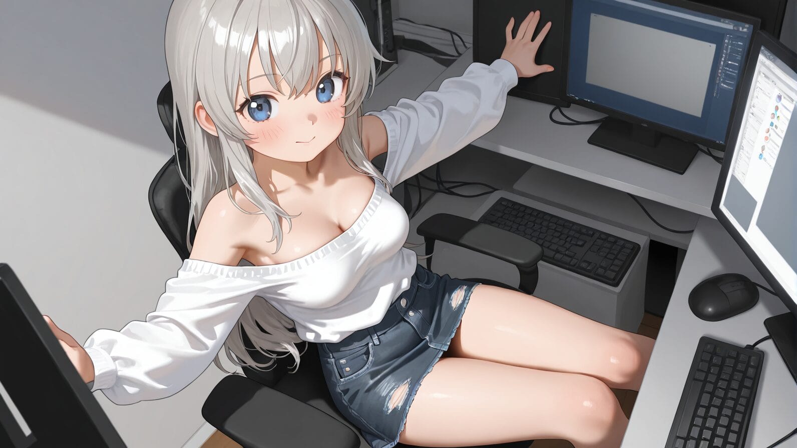 codex 5.2とcodex 5.3、そしてcodex gui版とcodex cli　選択肢を問うアニメ少女の絵