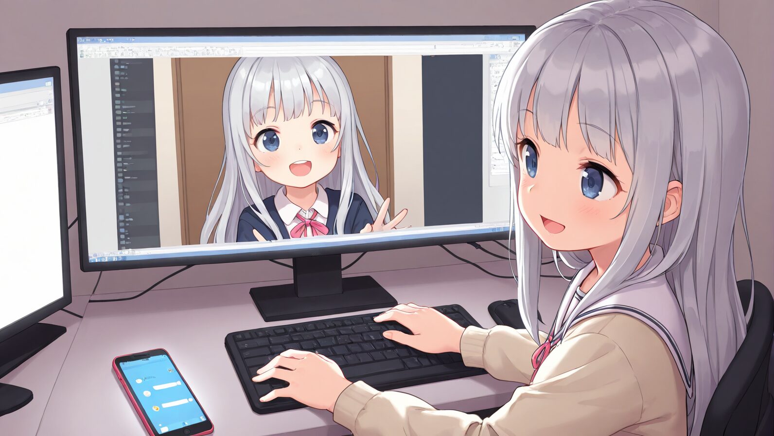 複数の光のレイヤーが積み重なる抽象イメージ。階層的な構造や段階的な認識を表現し、多段認識力の重要性を視覚的に示している。
