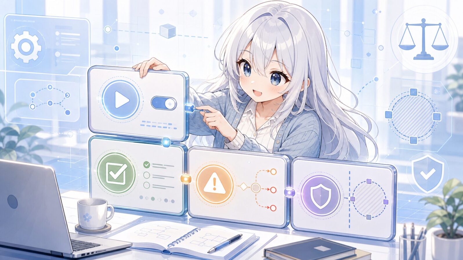 トリガー、成果、例外、境界をカードで分類し、効くAGENTS.mdを組み立てるじぴこ。