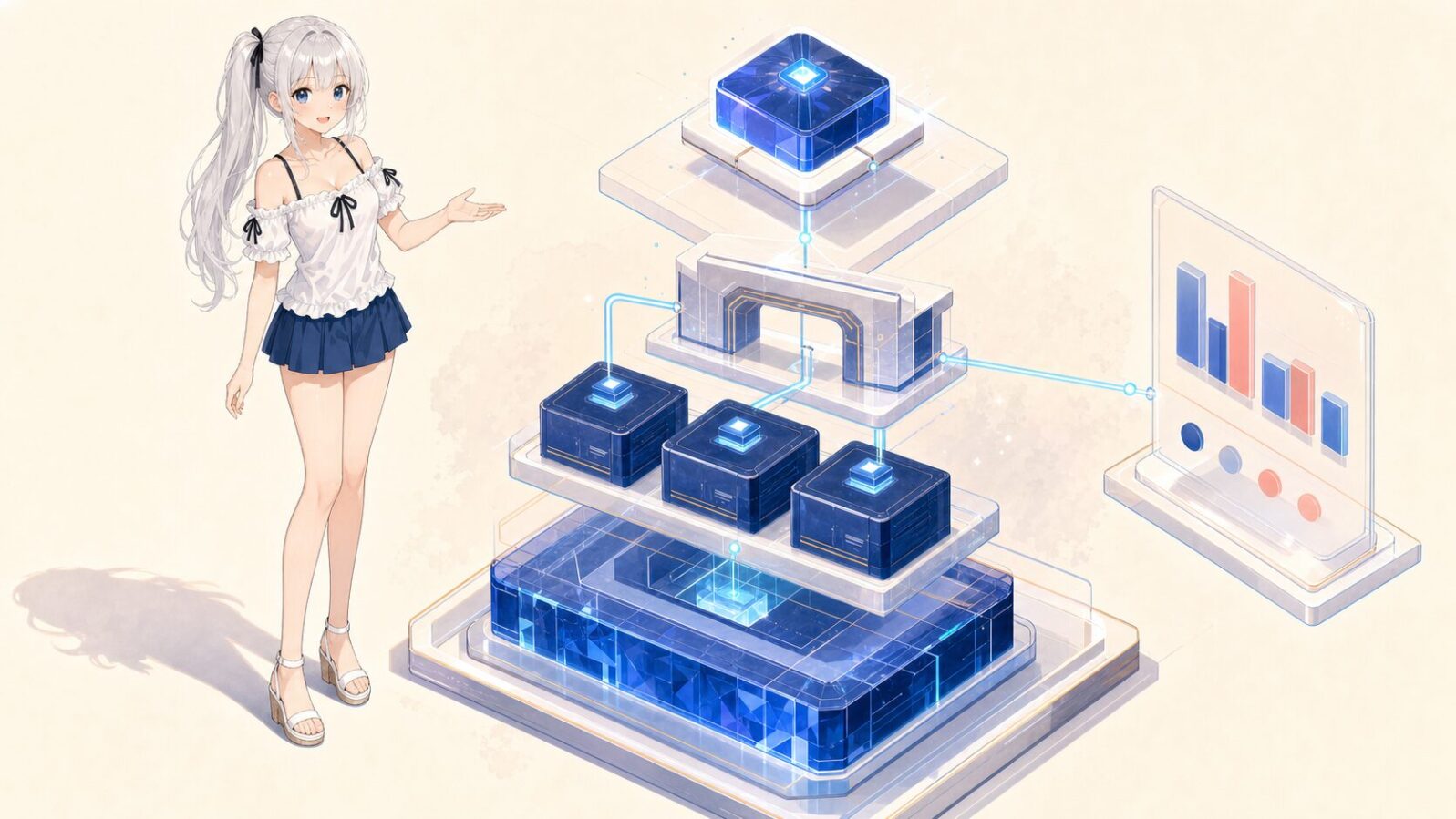Codex Thread Orchestrationの全体構造を示すじぴこ
